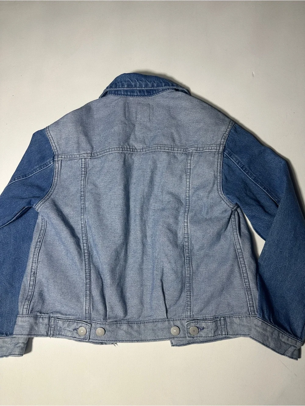 Levi's Kids Two-Tone Light and Dark Blue Denim Jacket